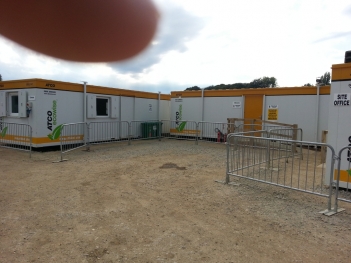 Portacabins on site: this is a big project