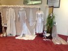 Wedding dresses and floral display