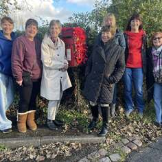 West Farleigh Craft Clubs remembrance poppies on the village postboxes 2025