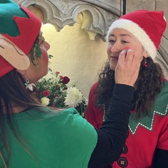 Santa's elves looking festive