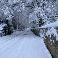 Charlton Lane in the snow
